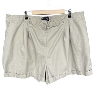 Asos Curve Shorts Womens‎ Size 22 Tan Flat Front Cuffed Plus